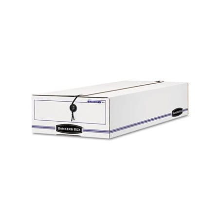 Fellowes BankersBox, LIBERTY CHECK AND FORM BOXES, 11in X 24in X 5in, WHITE/BLUE, 12PK 00005